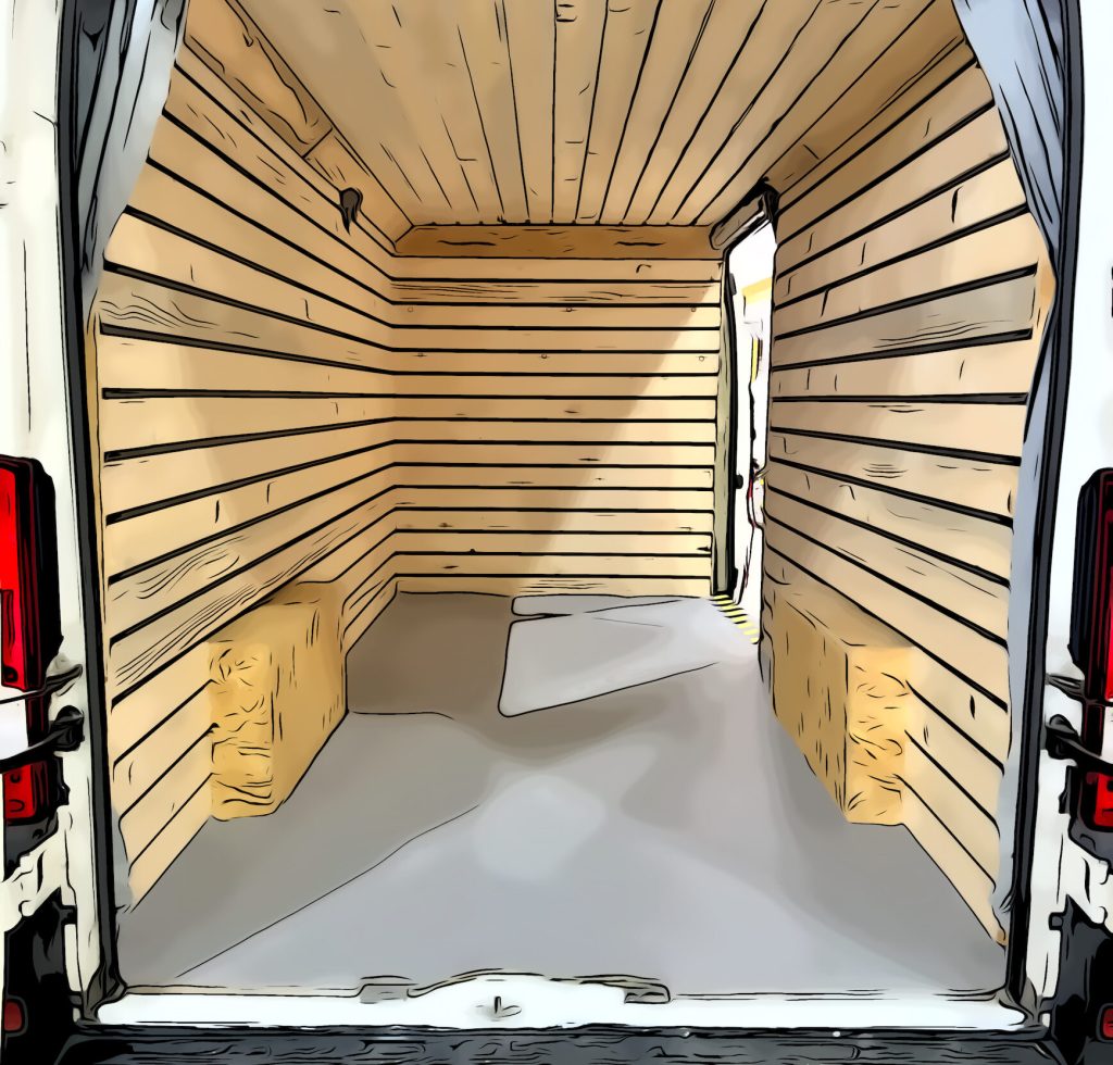 frame structure en bois pour van fourgon véhicule utilitaire